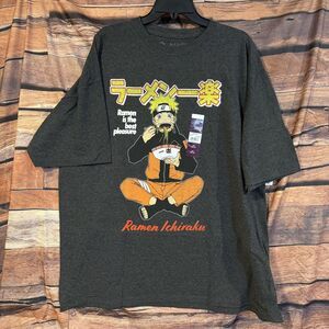 Naruto Shippuden Men's 2XL T-Shirt Charcoal Heather Ramen Ichiraku Graphic Tee